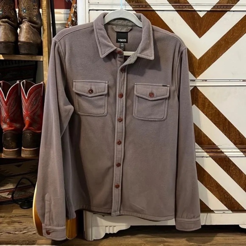 Vuori Aspen Shirt Jacket Men's Women's Small Grey Gray